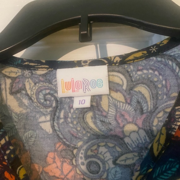 Girls Lularoe printed midi dress with pockets - Picture 3 of 4